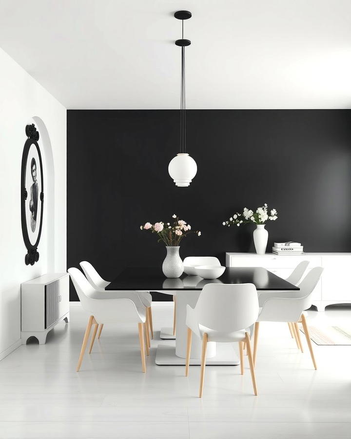 Monochrome Dining Room Charm