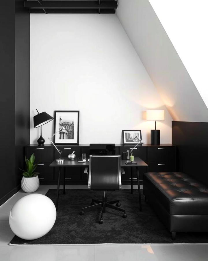 Monochrome Loft Office