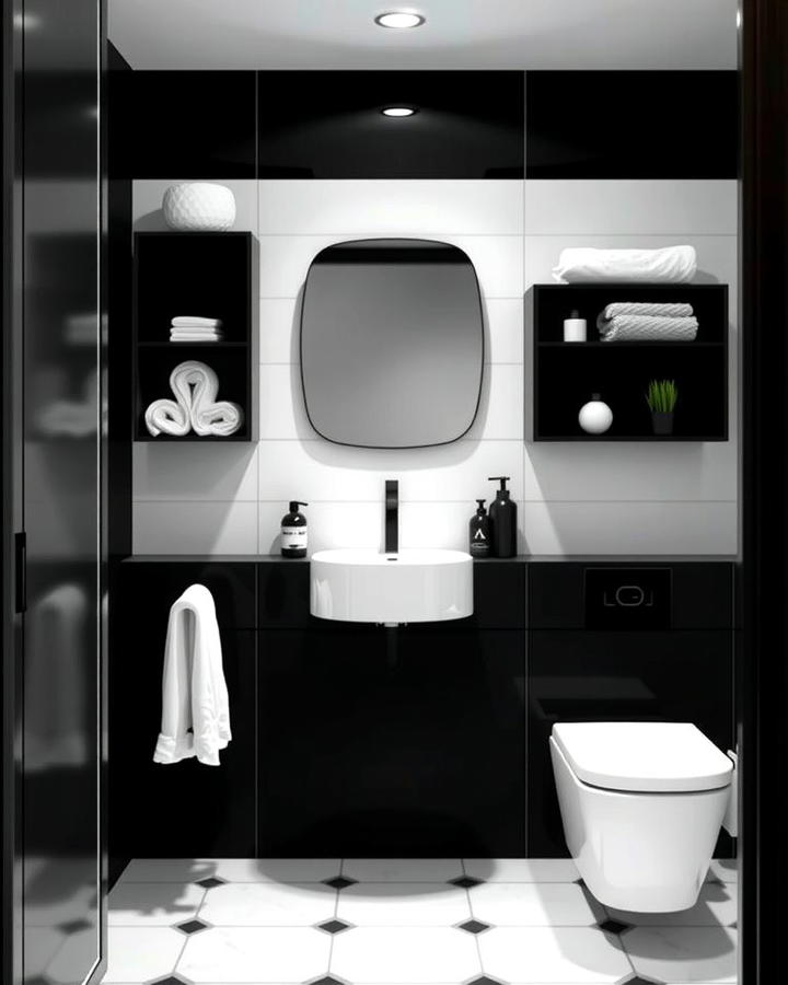 Monochrome Minimalist Bathroom