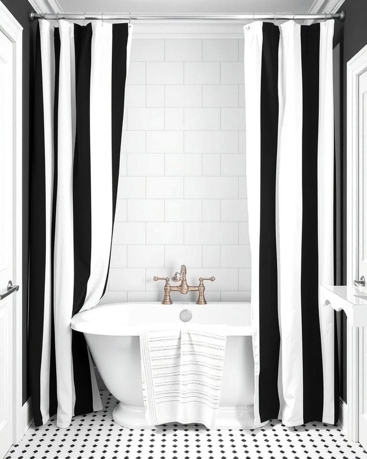 Monochrome Striped Curtains