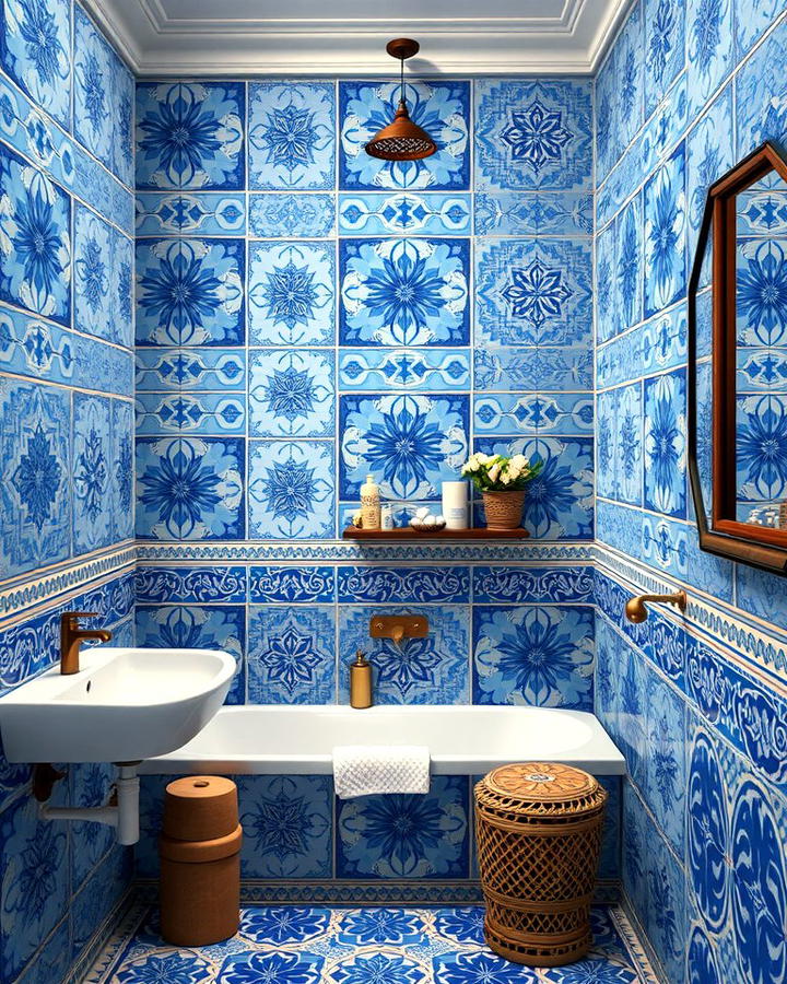 Moroccan Inspired Blue Patterns