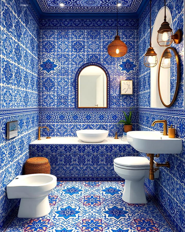 Moroccan Inspired Blue Tiles