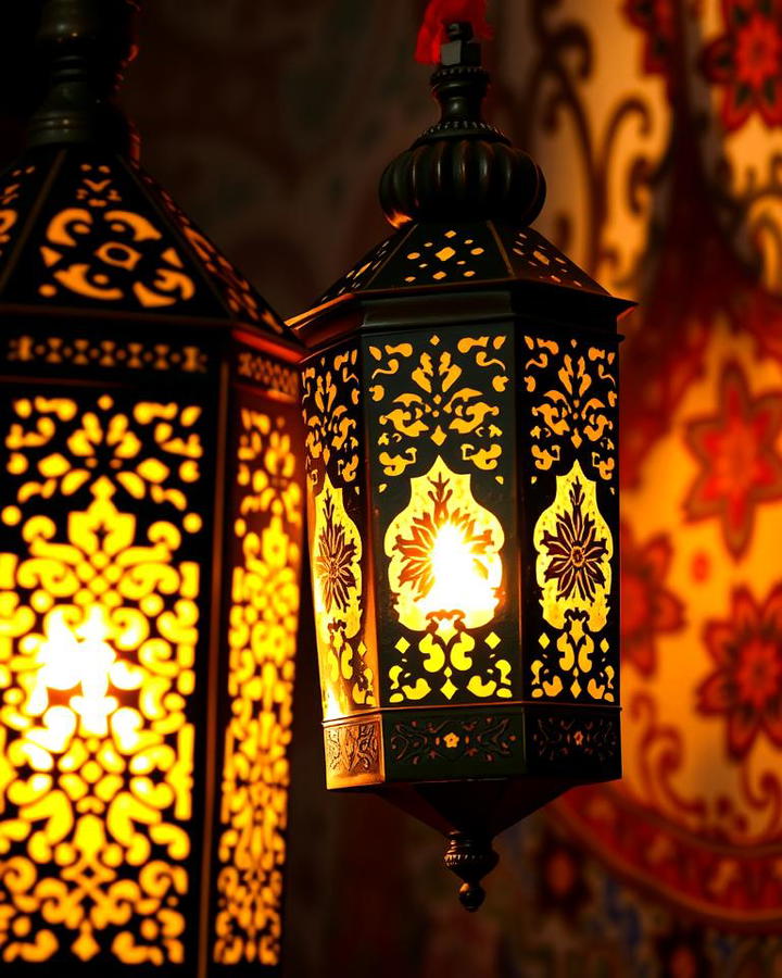 Moroccan Style Lanterns with Intricate Patterns