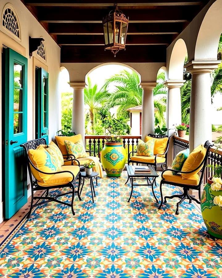 Moroccan inspired Patterns Front Porch