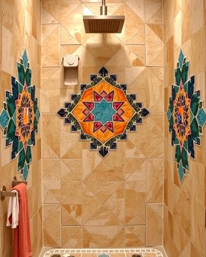 Mosaic Stone Tile Showers