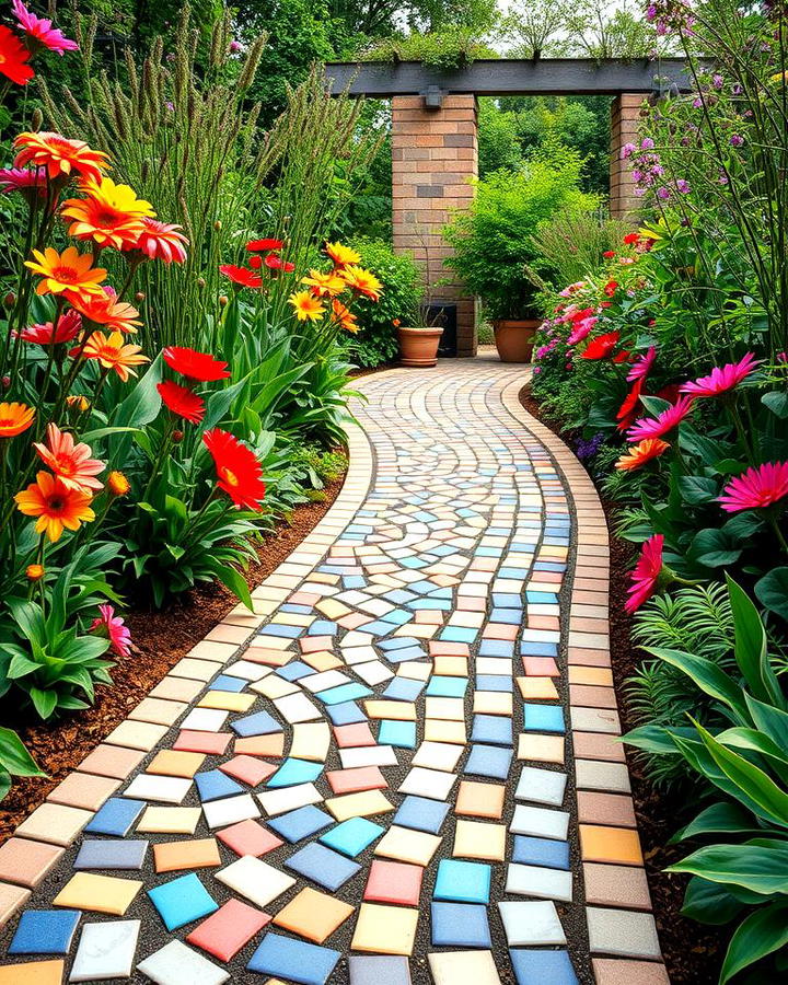 Mosaic Tile Walkway