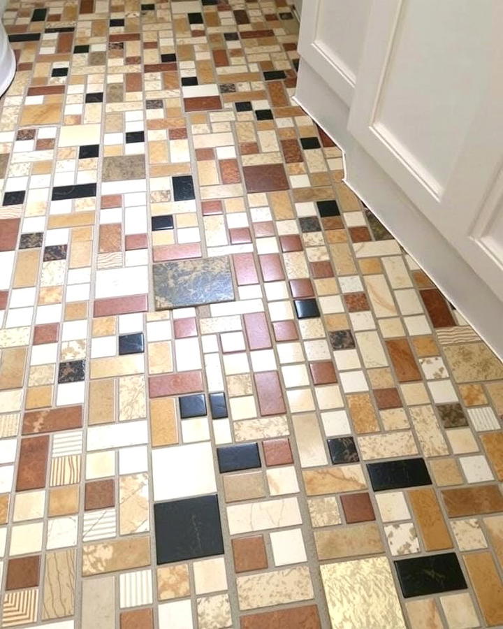 Mosaic Tiles with Mixed Materials