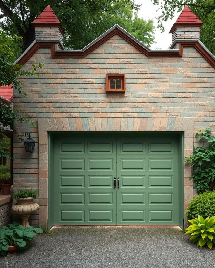 Moss Green Garage Door for a Natural Aesthetic