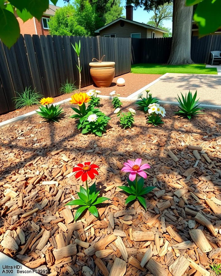 Mulched Garden Beds to Suppress Weeds