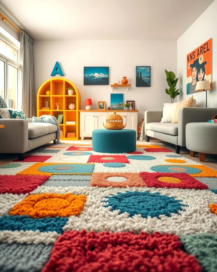 Multi Colored Carpets for a Playful Look