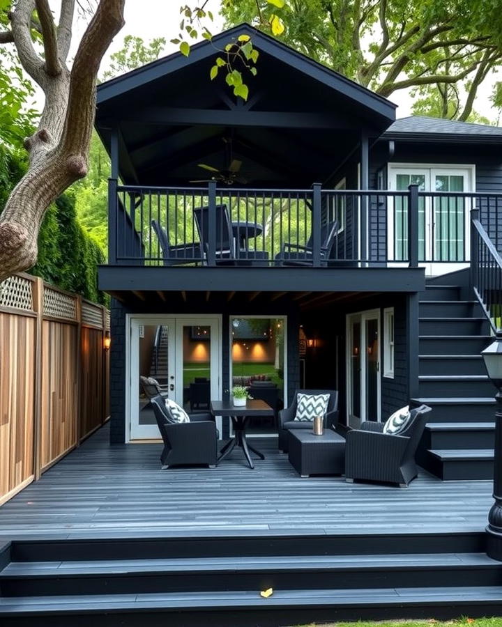 Multi Level Black Deck Design