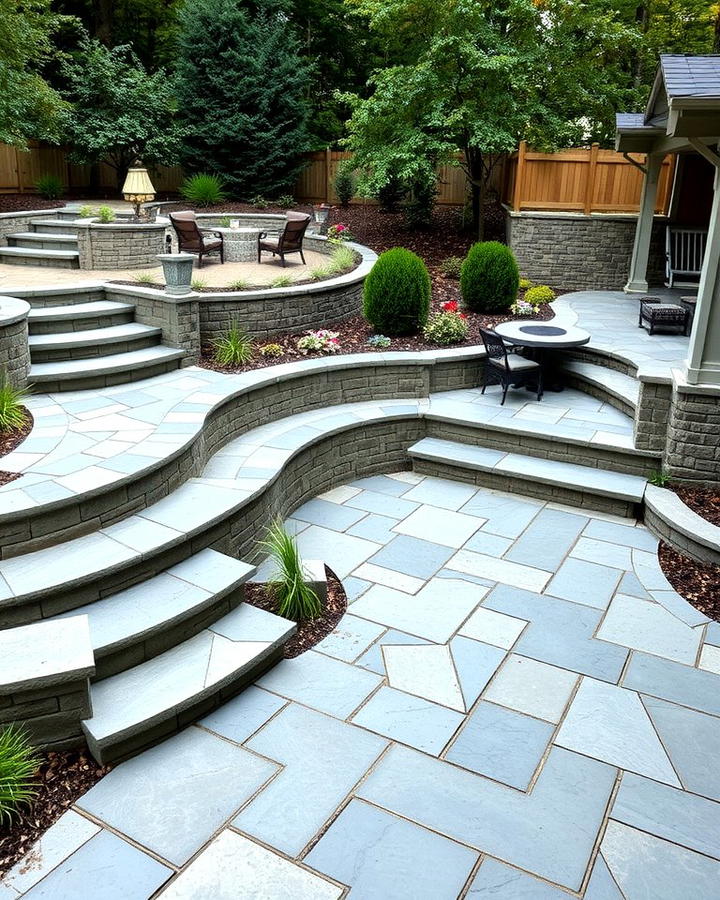 Multi Level Bluestone Patios