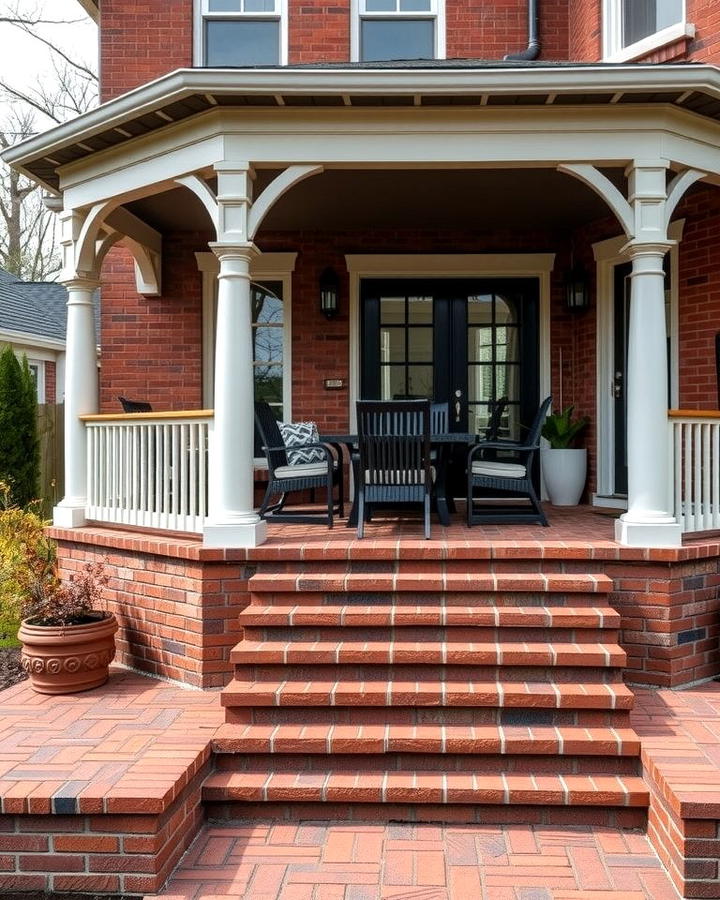 Multi Level Brick Porch