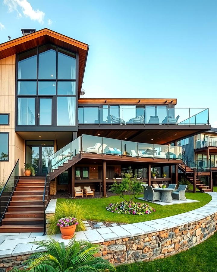 Multi Level Glass Porch