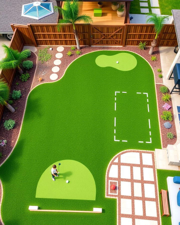 Multi Sport Lawn with Putting Green