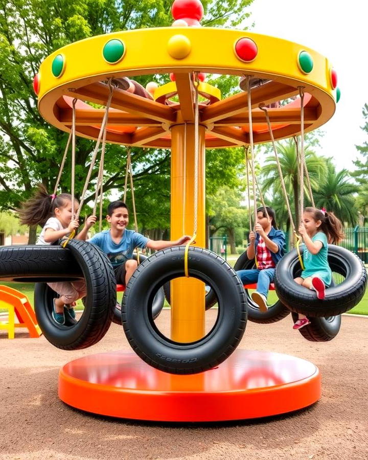 Multi Tire Swing Carousel