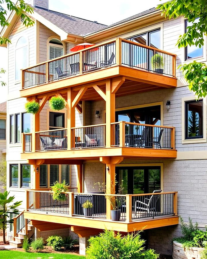 Multi level Cantilever Balcony for Extra Space