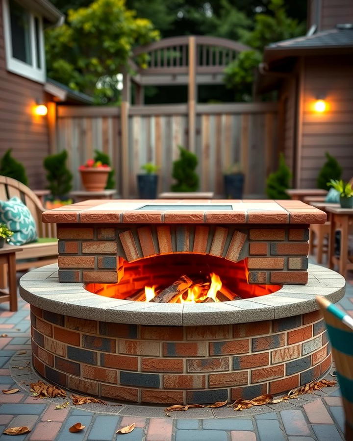 Multi tiered Brick Fire Pit