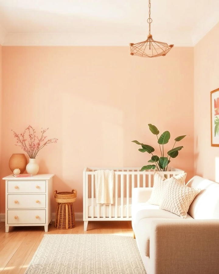 Muted Peach Paint Color Nursery