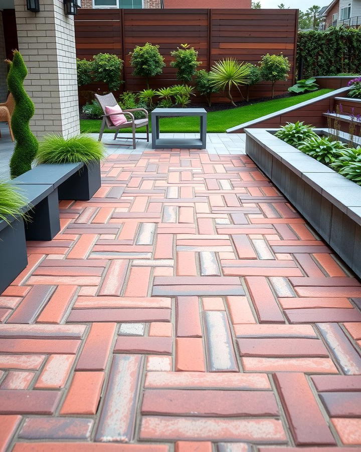 Narrow Brick Herringbone Design