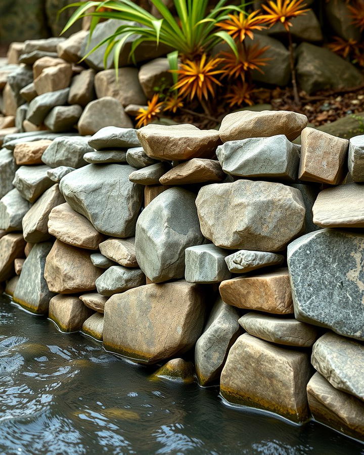 Natural Rock Retaining Wall