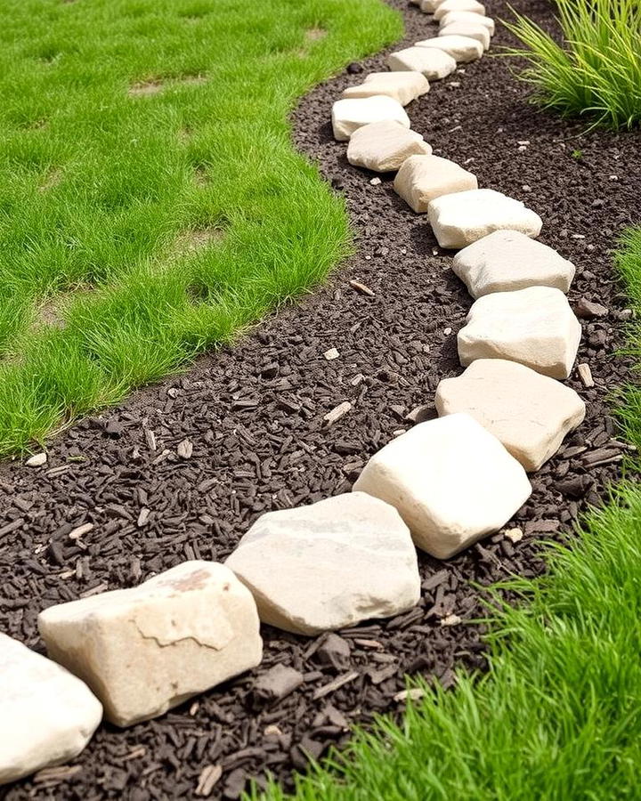 Natural Stone Edging for Mulch