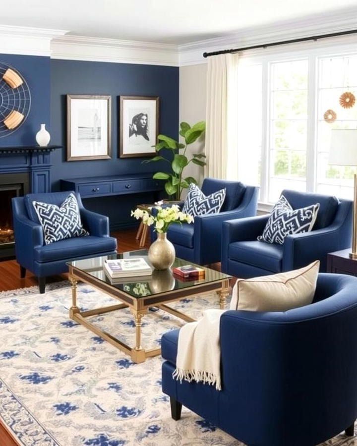 Navy Accent Chairs