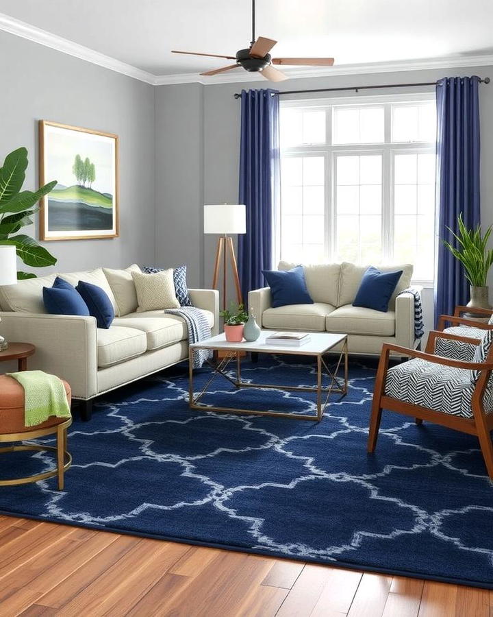 Navy Area Rug