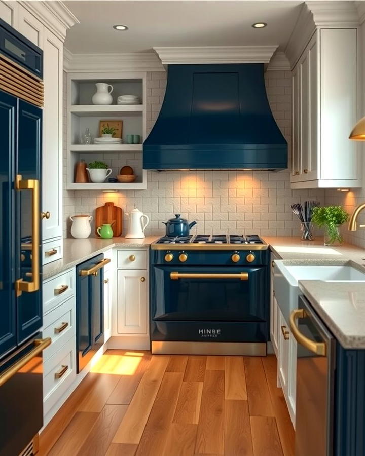 Navy Blue Appliances for a Nautical Touch