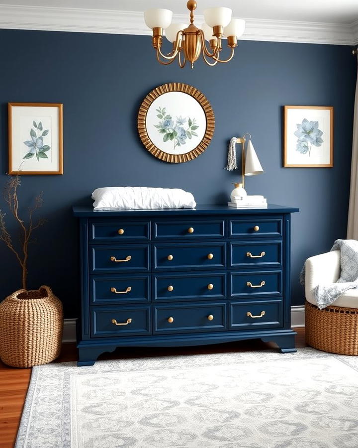 Navy Blue Changing Table