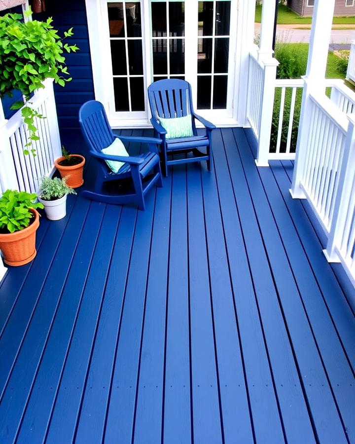 Navy Blue Deck for a Nautical Theme