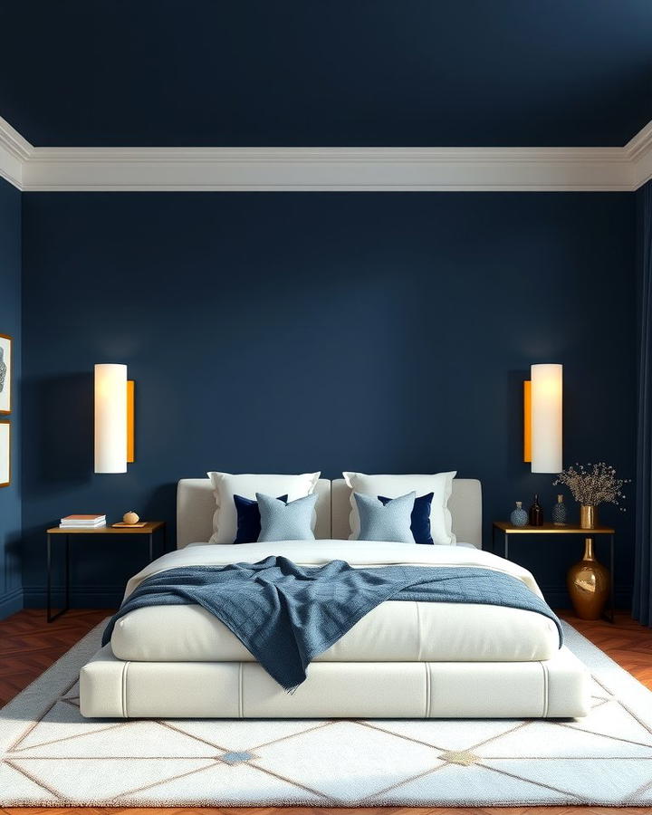 Navy Blue Feature Wall