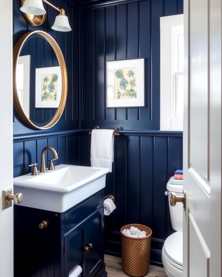 Navy Blue Paneling for Texture