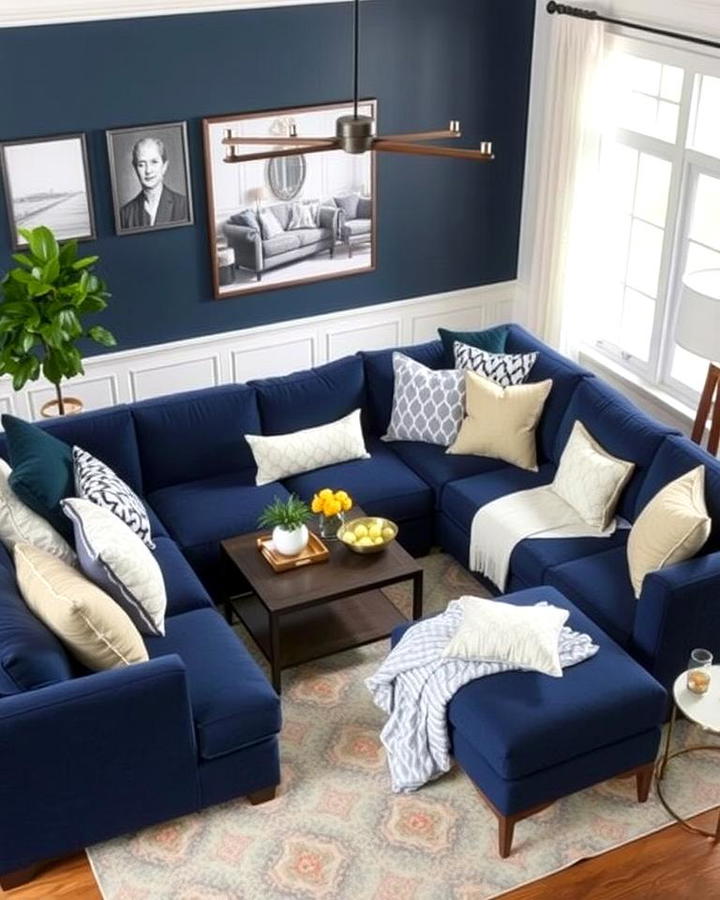 Navy Sectional Sofa