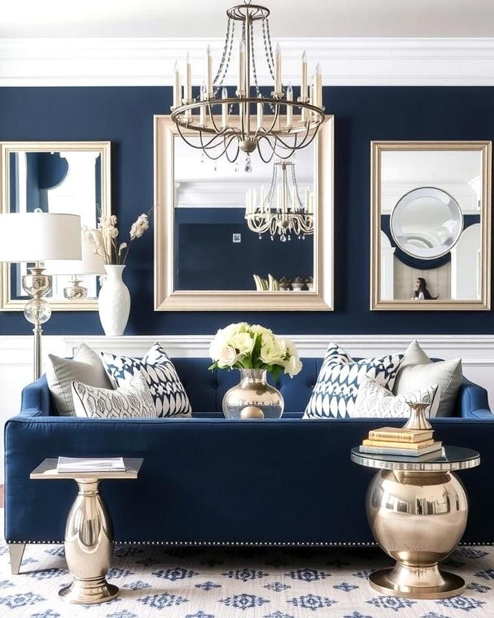 Navy and Silver Decor