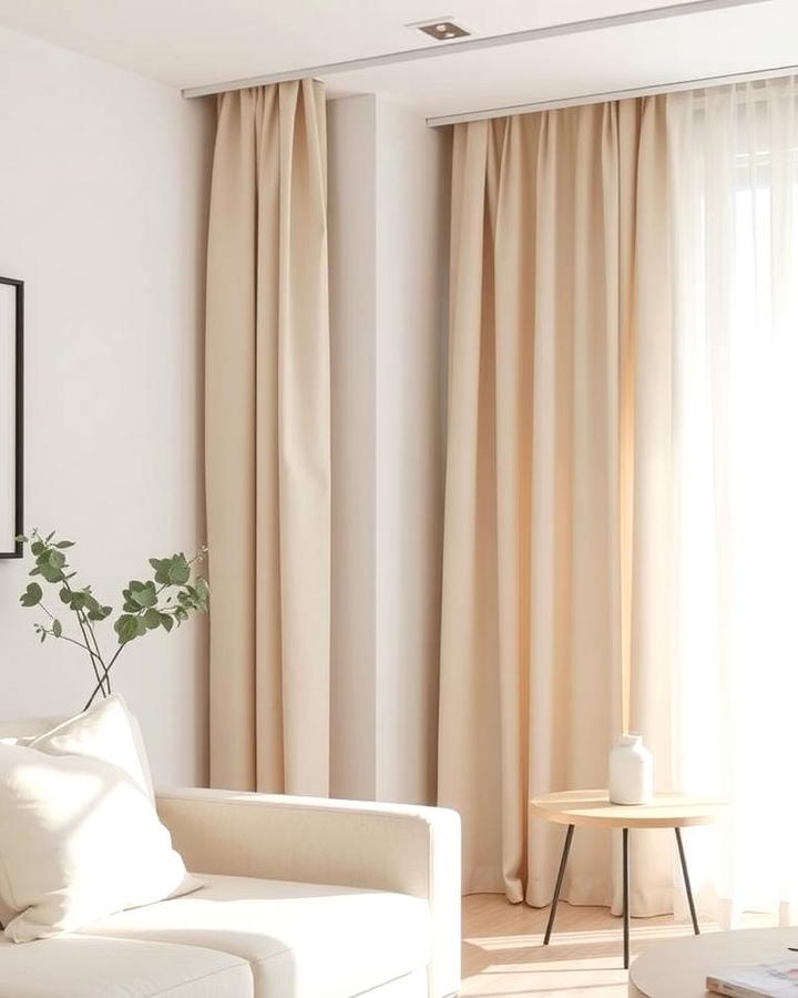 Neutral Curtains for Elegance