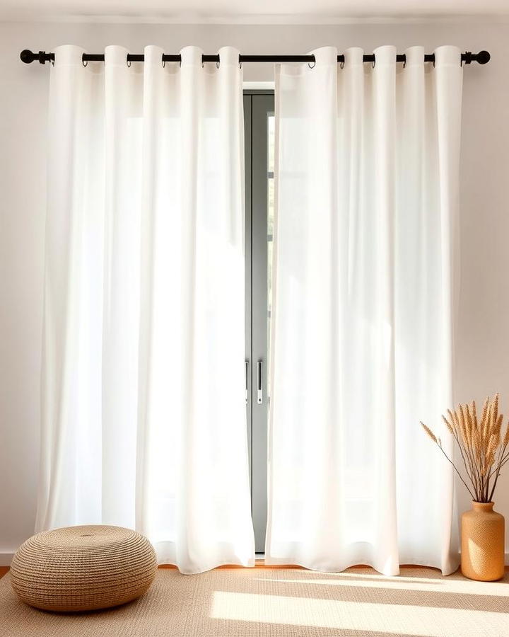 Neutral Curtains for a Balanced Look