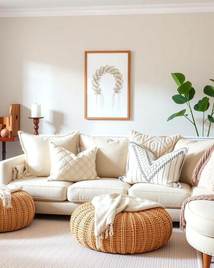 Neutral Throw Pillows for Layering