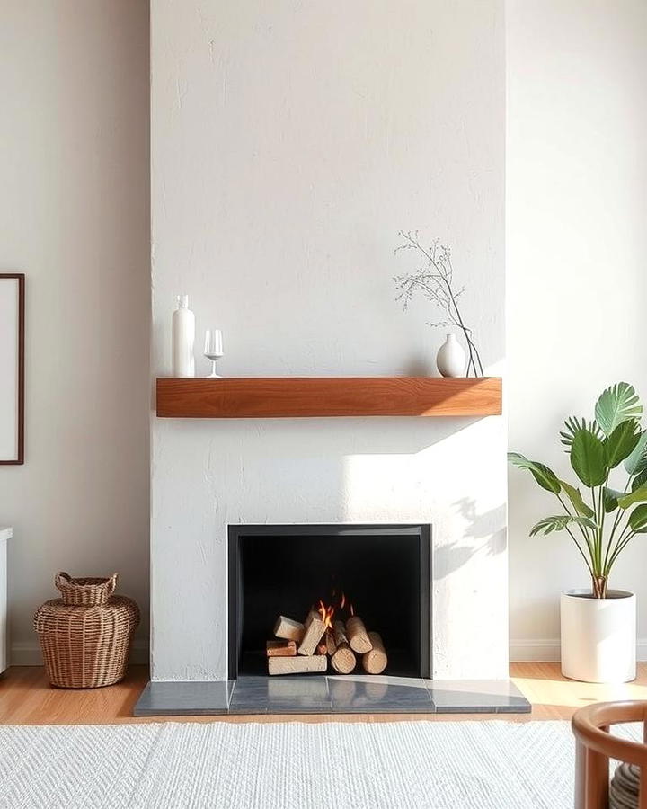 Neutral Toned Fireplace for Subtle Elegance