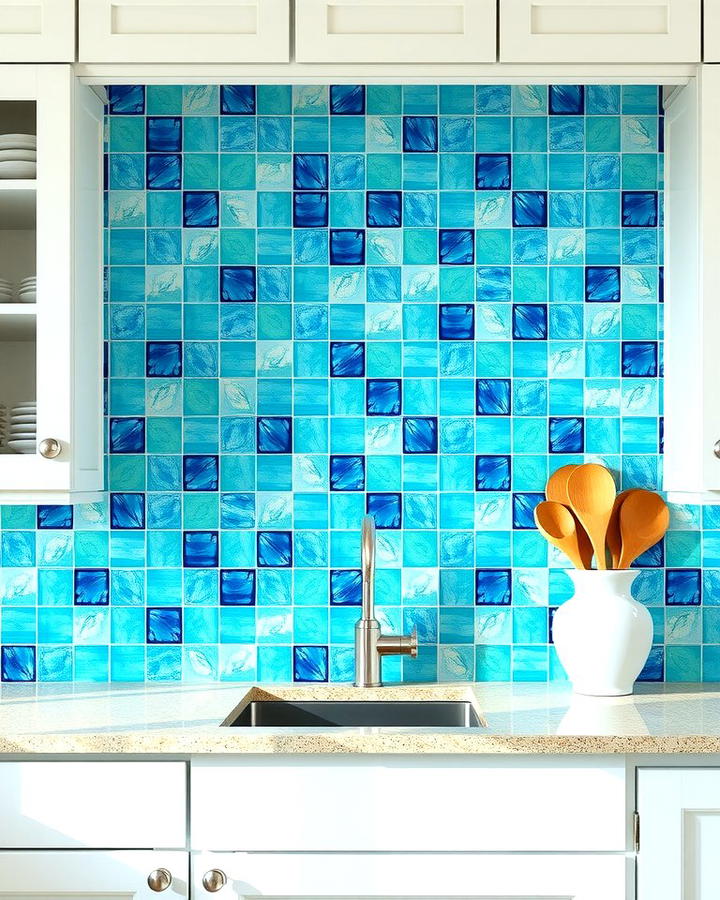 Ocean Blue Backsplash Tiles