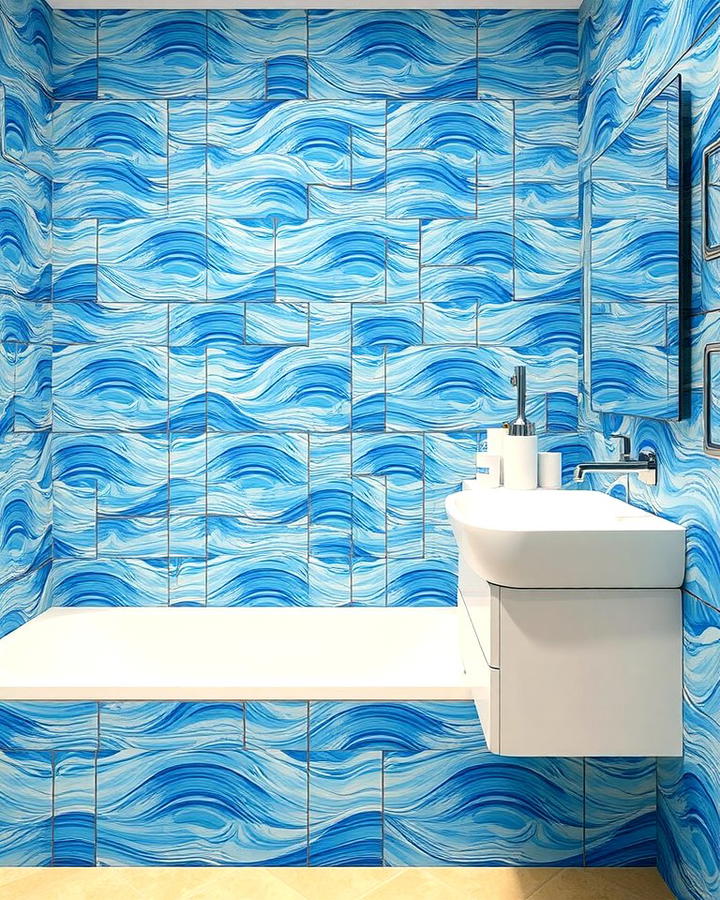 Ocean Wave Tiles for a Dynamic Effect