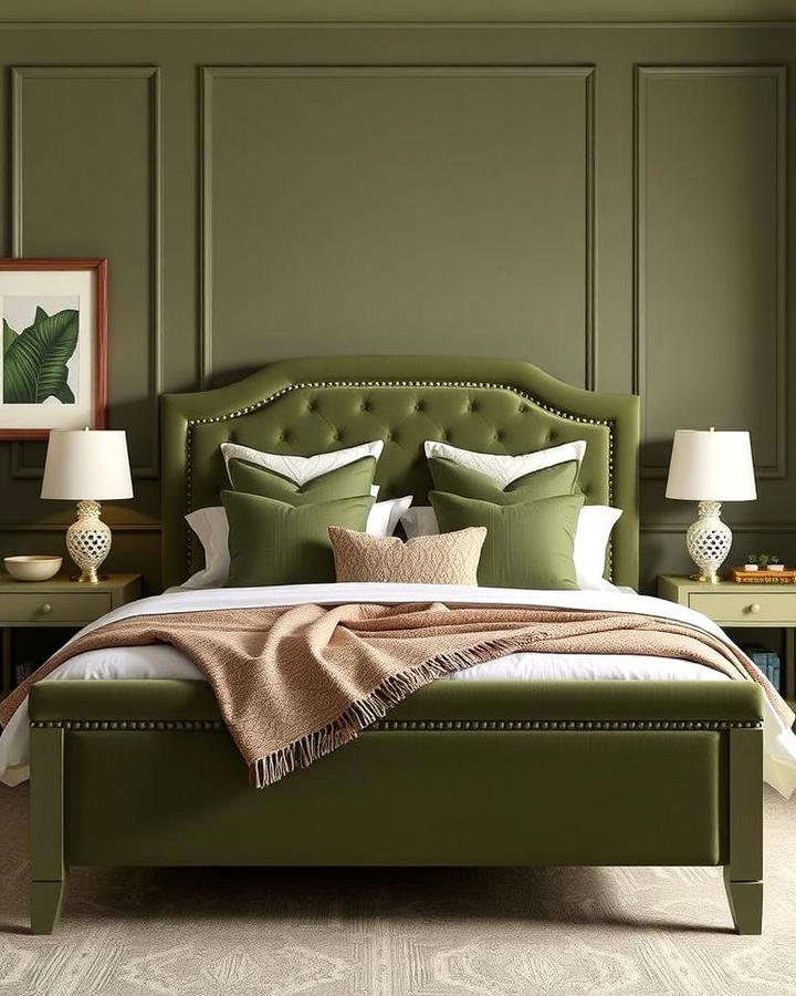 Olive Green Bed Frame