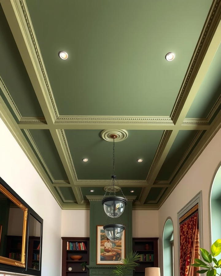 Olive Green Painted Ceilings