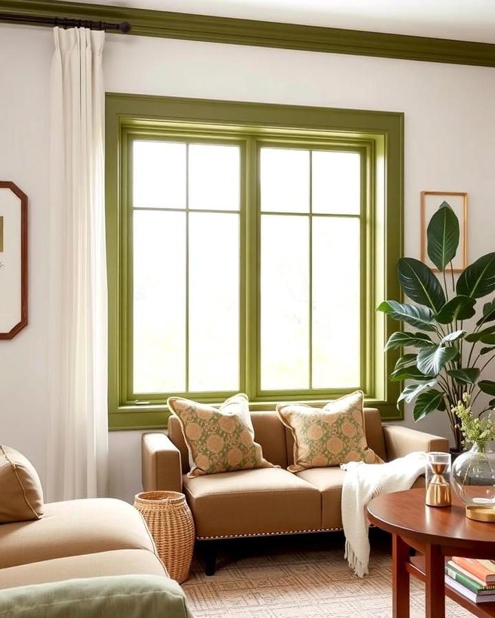 Olive Green Window Trim