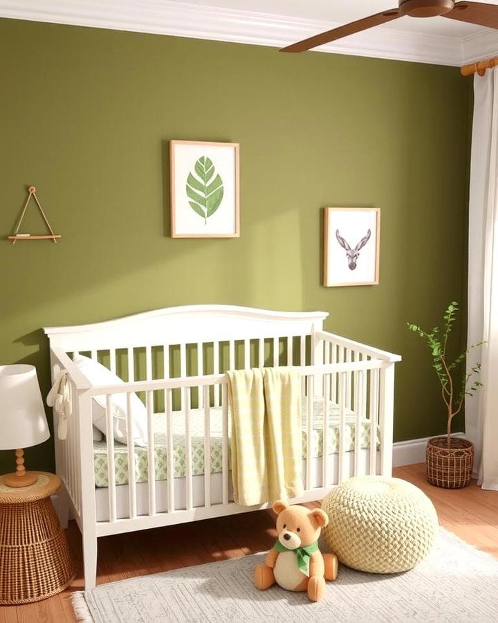 Olive Green as a Nursery Accent
