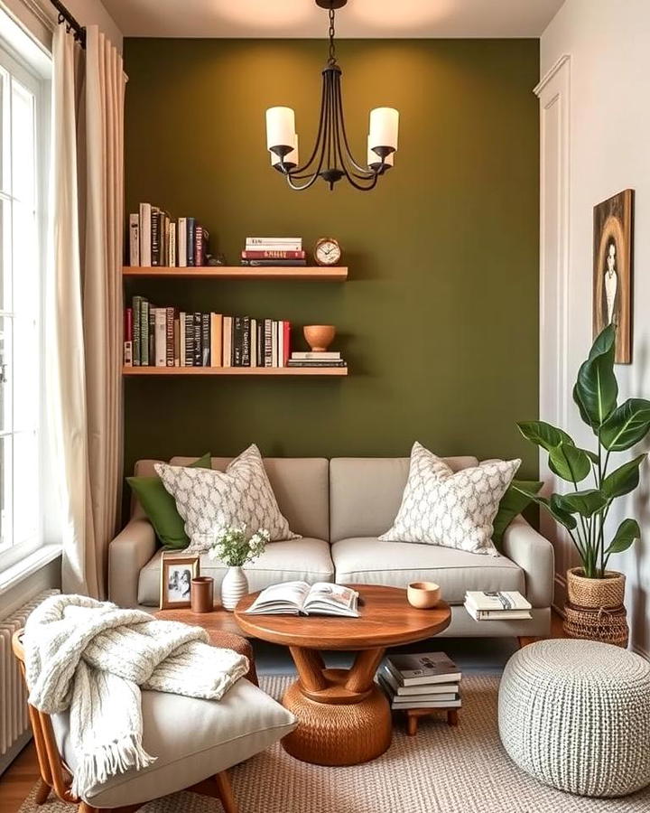 Olive Green for a Reading Nook