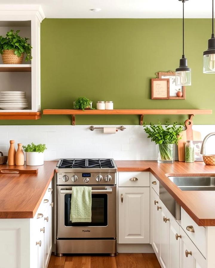 Olive Green in the Kitchen