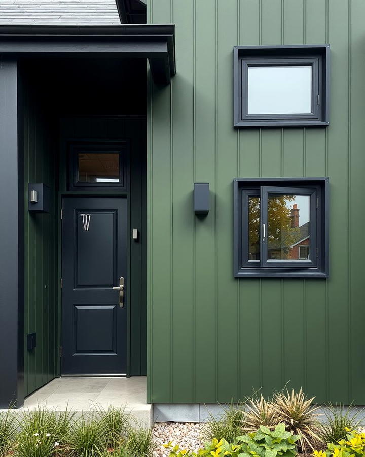 Olive Green with Matte Black Accents