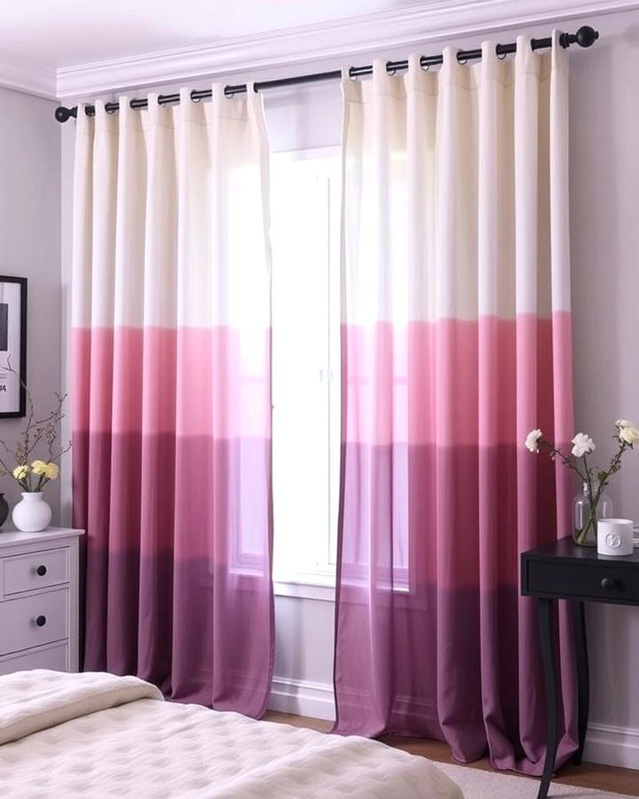 Ombre Curtains in Pastel Shades