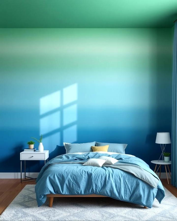 Ombre Walls in Blue and Green